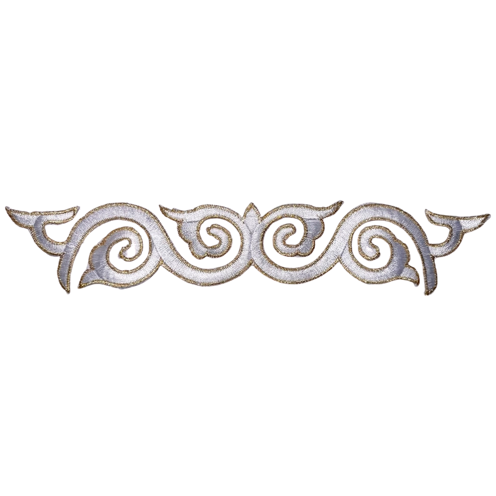 Cosplay Sequins Venetiaans Kant Strijk Applicatie Patch Wit
