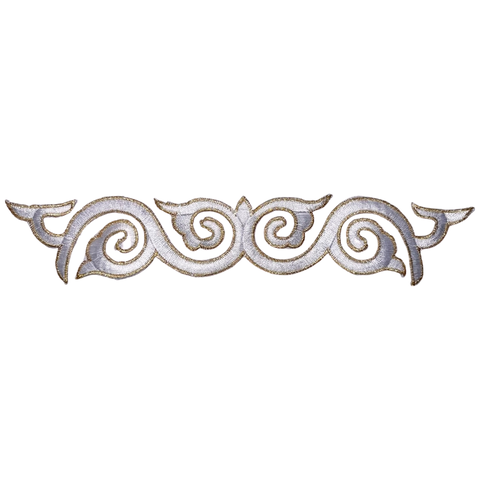 Cosplay Sequins Venetiaans Kant Strijk Applicatie Patch Wit