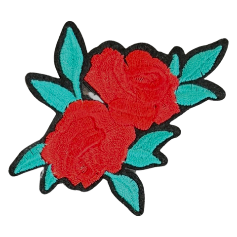 Roos roosjes Rozen Blad Strijk Embleem Patch L