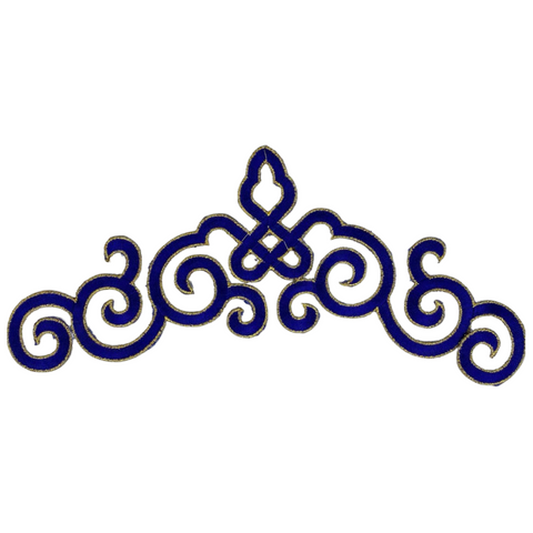 Venetiaans Kant Sequins Cosplay Strijk Applicatie Patch Blauw Goud