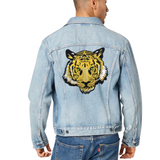 Tijger Groene Ogen XXL Strijk Patch Embleem