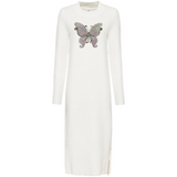 Vlinder XXL Paillette Opnaai Patch Wit Roze Paarlemoer