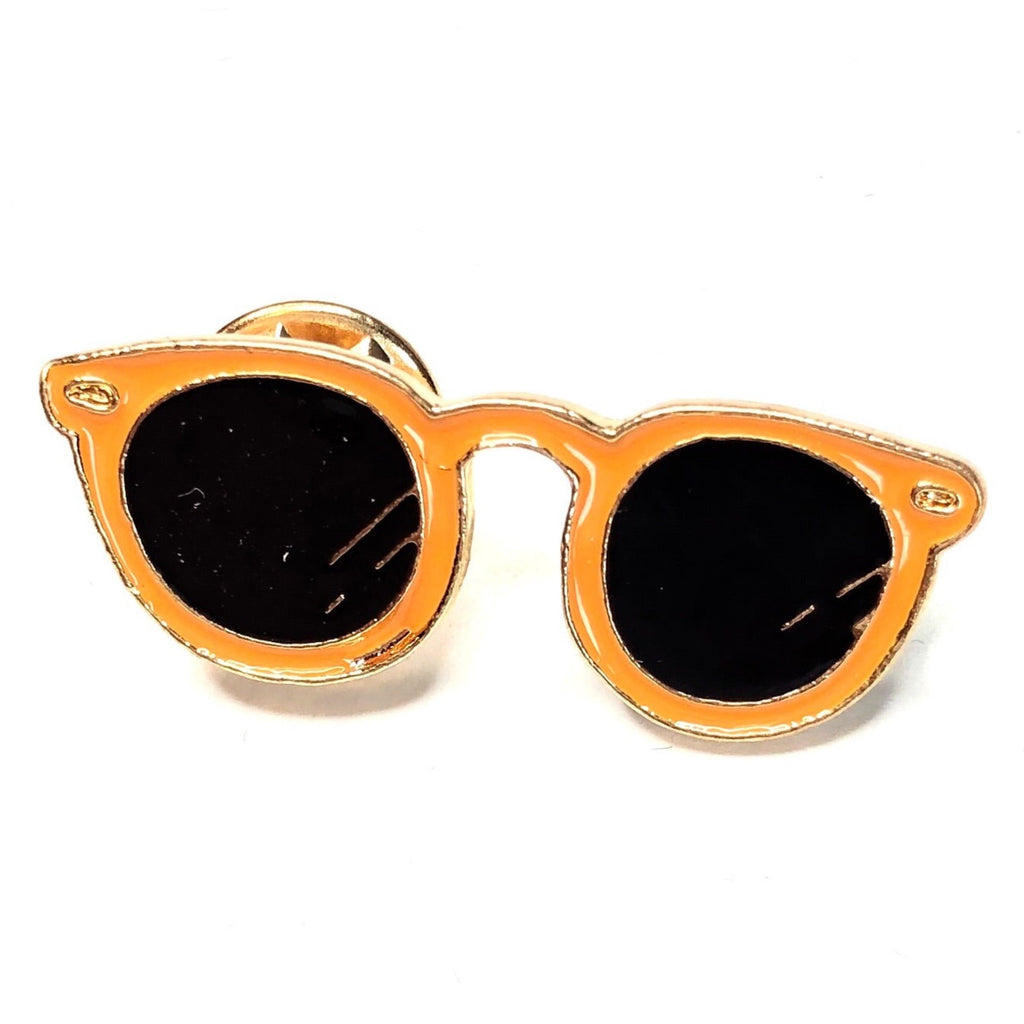 Oranje zonnebril pin.