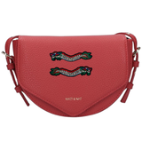 Draak Draken Chinees Dragon Strijk Embleem Patch Links samen met de rechter variant op een rode tas