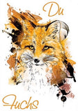 Vos Strijk Applicatie Met Du Fuchs tekst