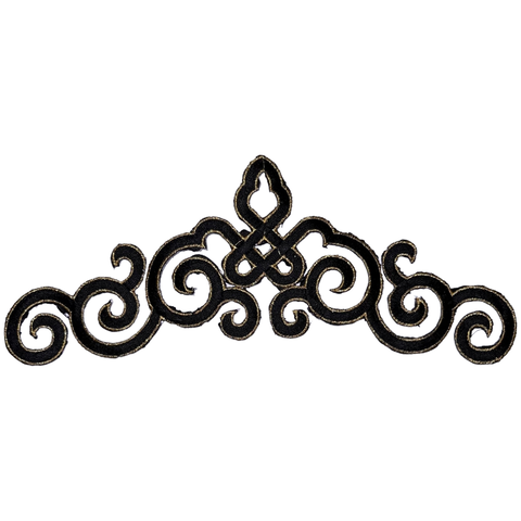 Cosplay Sequins Venetiaans Kant  Strijk Applicatie Patch Zwart