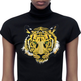 Tijger Groene Ogen XXL Strijk Patch Embleem