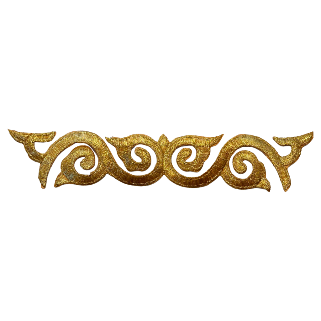 Cosplay Sequins Venetiaans Kant Strijk Applicatie Patch Goud