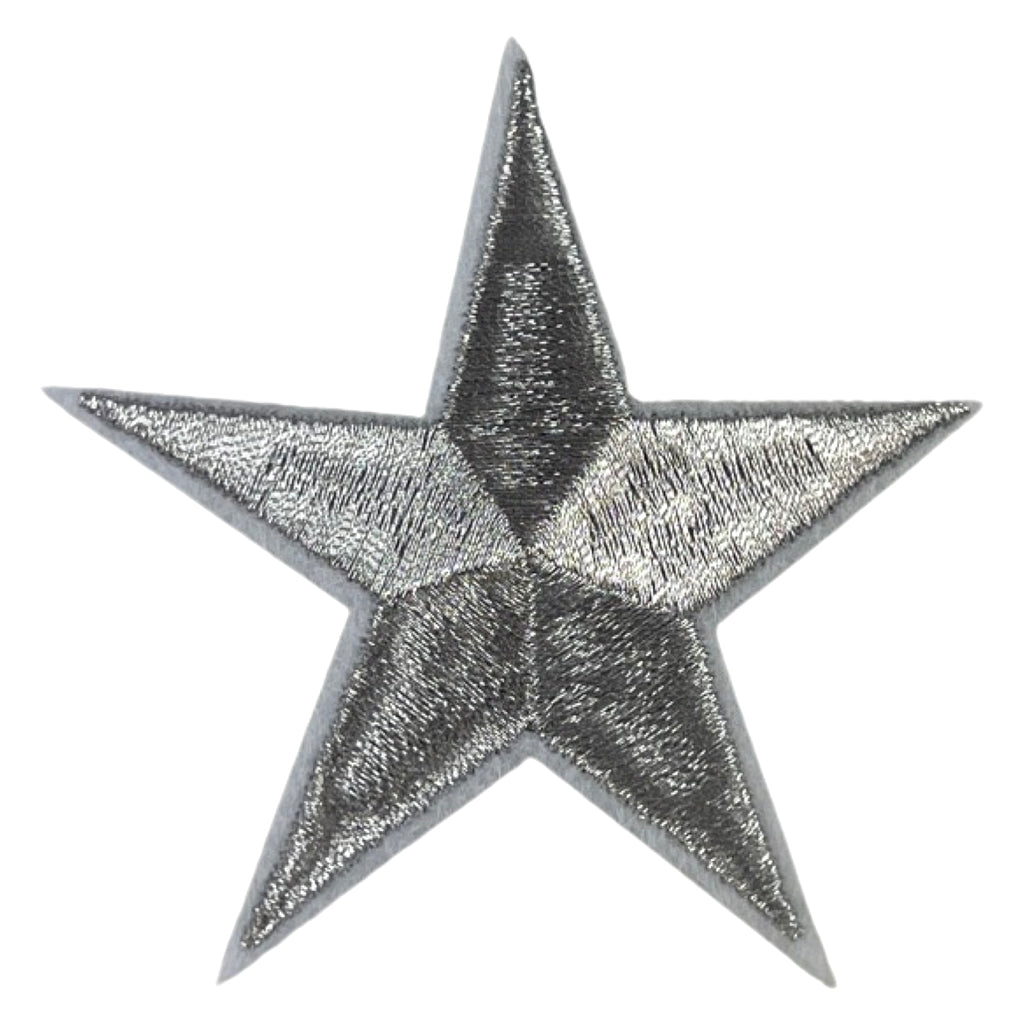 Ster Strijk Embleem Patch ZilverSter Star Strijk Embleem Patch Zilver