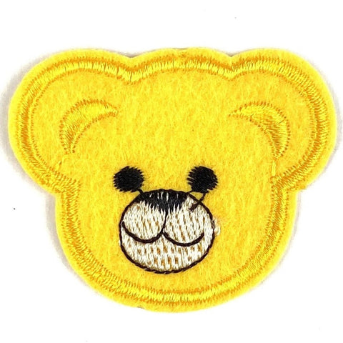 Teddy Beer Strijk Embleem Patch Geel