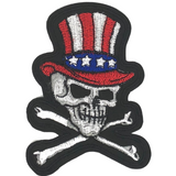 Skull Doodskop Hoofd USA Strijk Embleem Patch