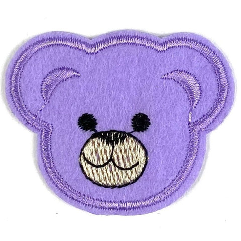Beer Beren Teddy Strijk Embleem Patch Lila