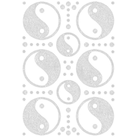 Yin Yang Strass Strijk Applicatie