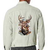 Hert Herten Strijk Applicatie op de rugzijde van een licht groen t-shirt
