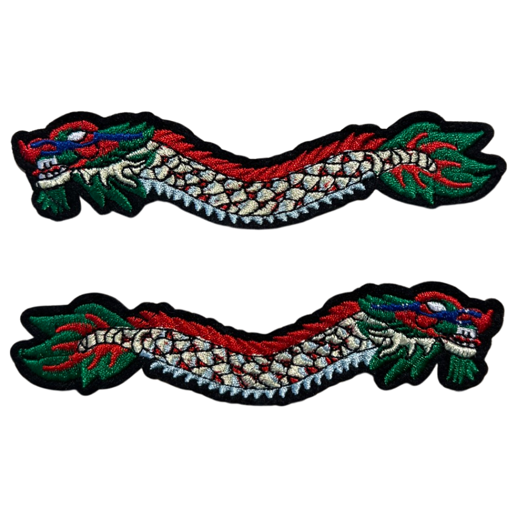 Draak Draken Chinees Nieuw Jaar Strijk Embleem Patch Set