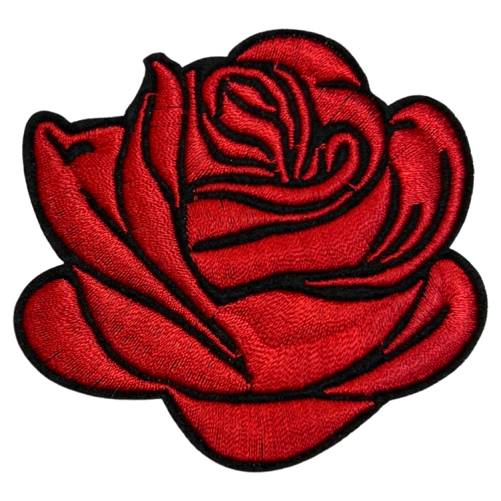 Roos Rozen Bloem Bloemen Strijk Embleem Patch Rood