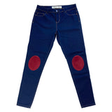 Knie Elleboog Strijk Stukken Lappen Patches Bordeaux rood
