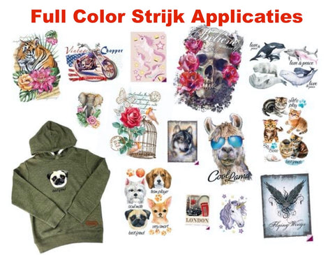 Full color strijk applicaties