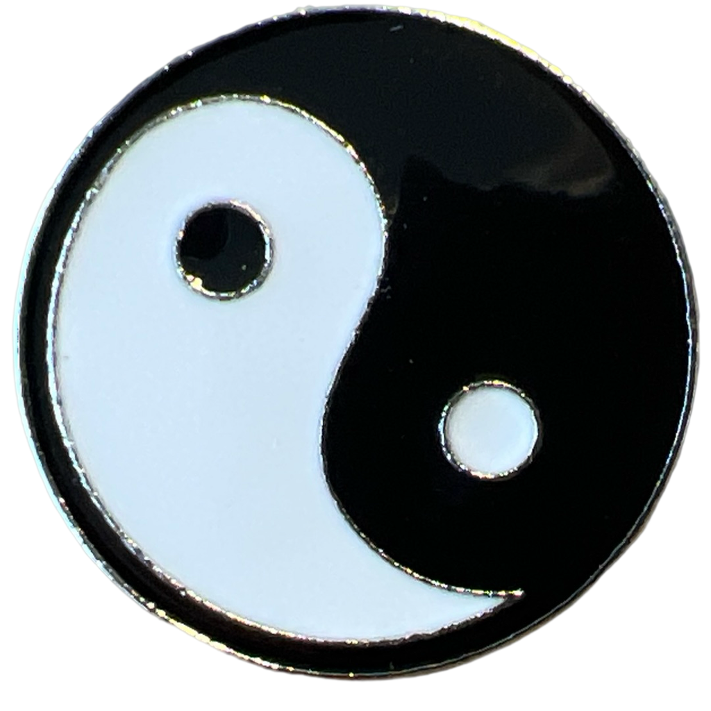 Yin Yang Balans Evenwicht Emaille Pin Large