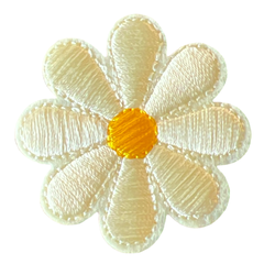 Madelief Bloemetje Strijk Embleem Patch Crème