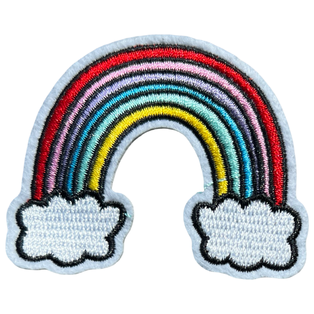 Regenboog Wolken Strijk Embleem Patch