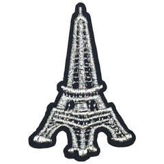 Eiffeltoren Parijs Paris Strijk Embleem Patch Zilver