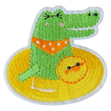 Krokodil Zwemband Strijk Embleem Patch