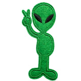 Alien Peace Sign Strijk Embleem Patch