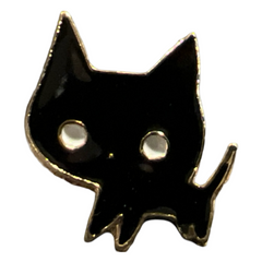 Kat Poes Emaille Pin Wit Oog