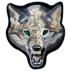 Wolf Groen Ogen XXL StrijkEmbleem Patch