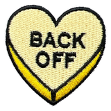 Hart Hartje Back Off Tekst Strijk Embleem Patch