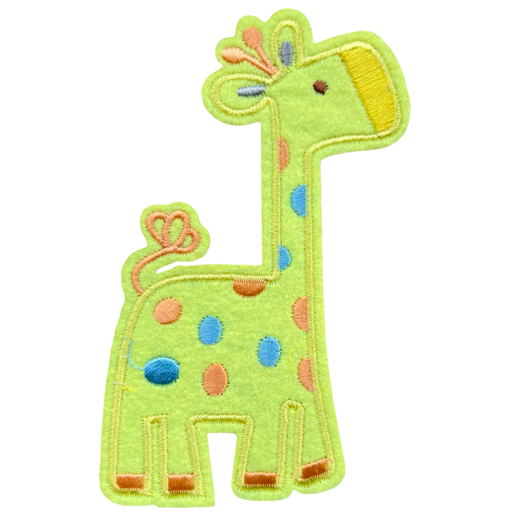 Giraffe Strijk Embleem Patch Geel