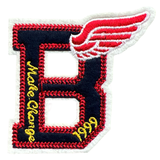 B met vleugel Make Change 1999 College Style Embleem Strijk Patch