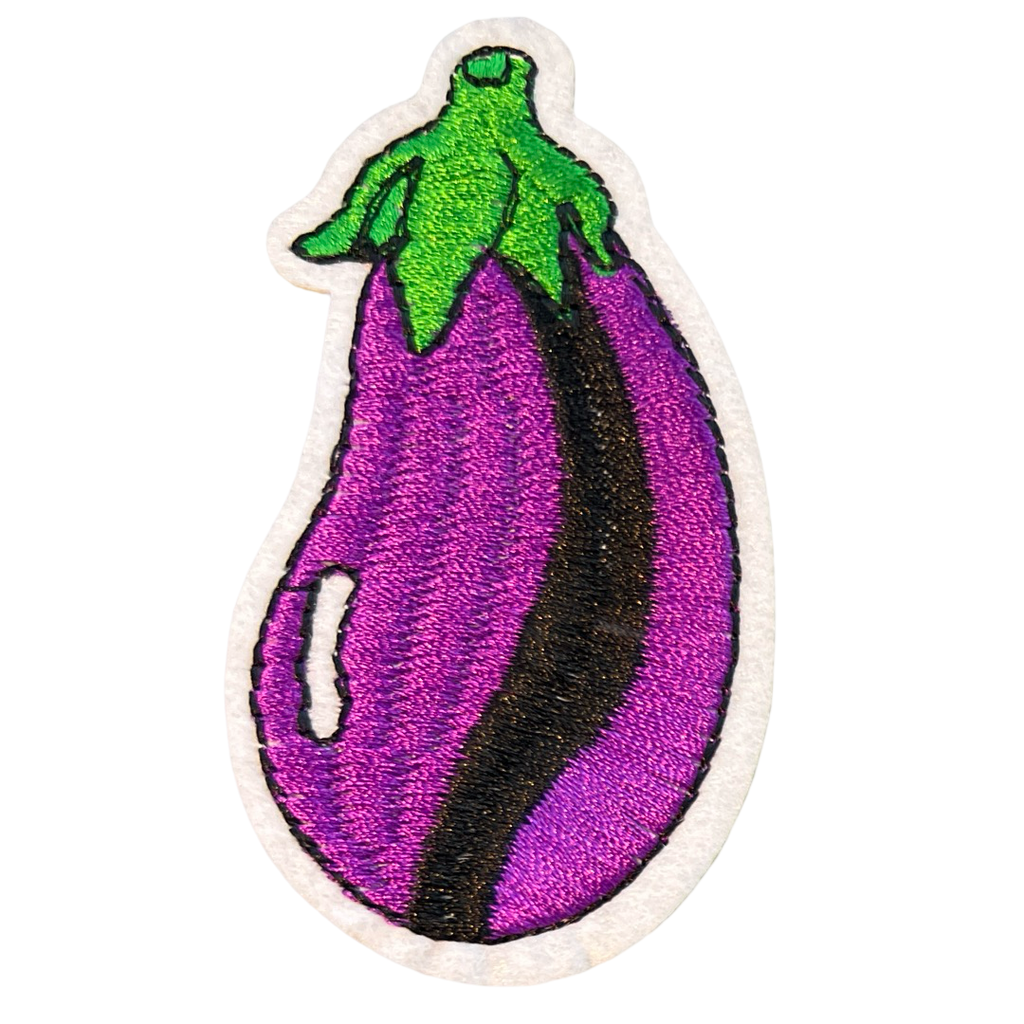 Aubergine Strijk Embleem Patch