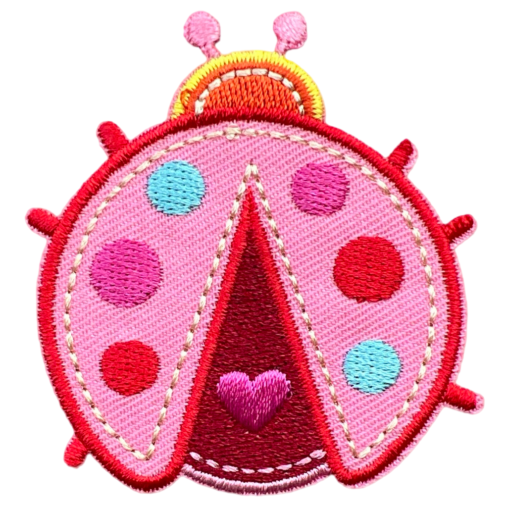 Lieveheersbeestje Roze Strijk Embleem Patch