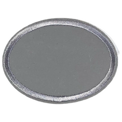 Ovaal Grijs Strijk Embleem Patch Reflecterend