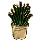 Cactus Vetplant Bloempot Emaille Pin