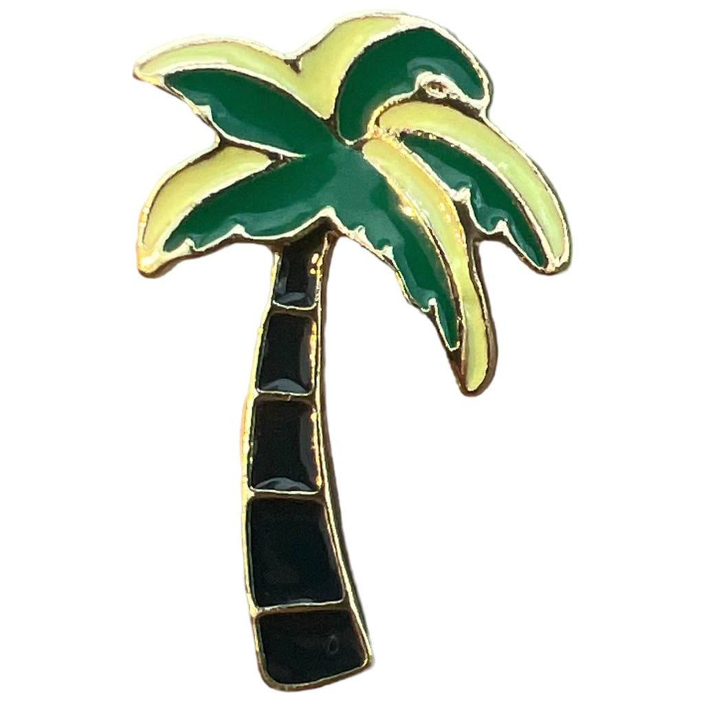 Palmboom Emaille Pin Zwarte Stam