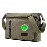 Smiley Strijkpatch Sparkle Sequin Iron On op een groene tas