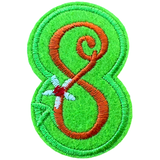 Cijfer Nummer 8 Strijk Embleem Patches Multicolor