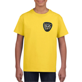 US Airforce Kansas Mc Pherson Strijk Embleem Patch op een geel t-shirt
