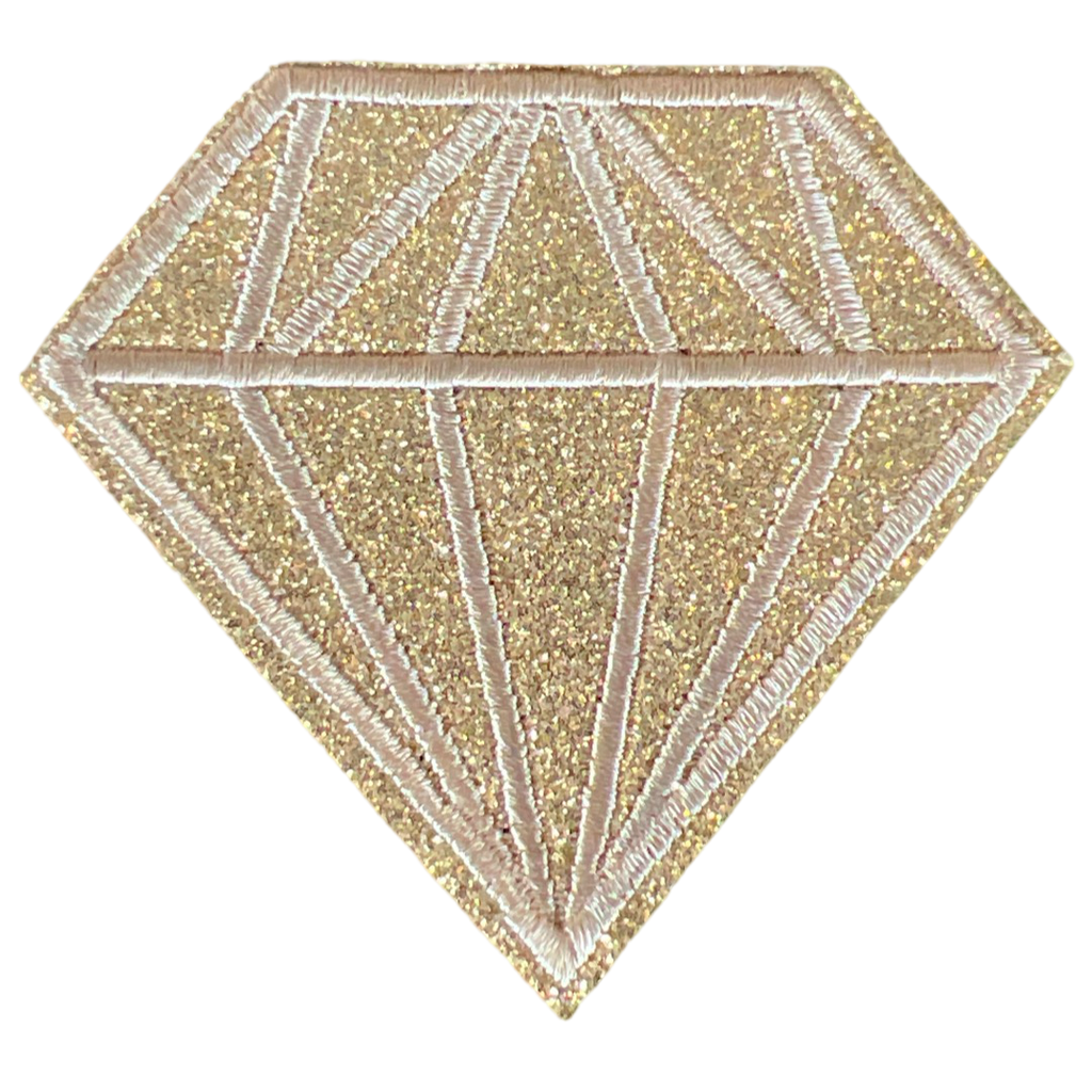 Diamant Glitter Champagne Strijk Embleem Patch