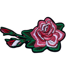 Roos Bloem Knop Strijk Embleem Patch
