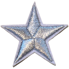 Ster Sterretje Zilver Strijk Embleem Patch