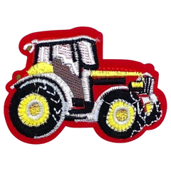 Rode Trekker Tractor Strijk Embleem Patch