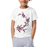 Bloesem Bloemen Tak Strijk Embleem Patch Donker Roze