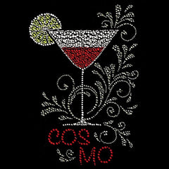 Cocktail Cosmos Strass Strijk Applicatie
