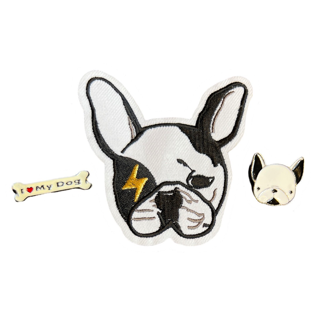 I Love My Dog Patch And Pin Set