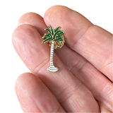 Close-up van de Palmboom Witte Stam Emaille Pin Speldje 