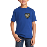 US Airforce Kansas Mc Pherson Strijk Embleem Patch op een blauw t-shirt